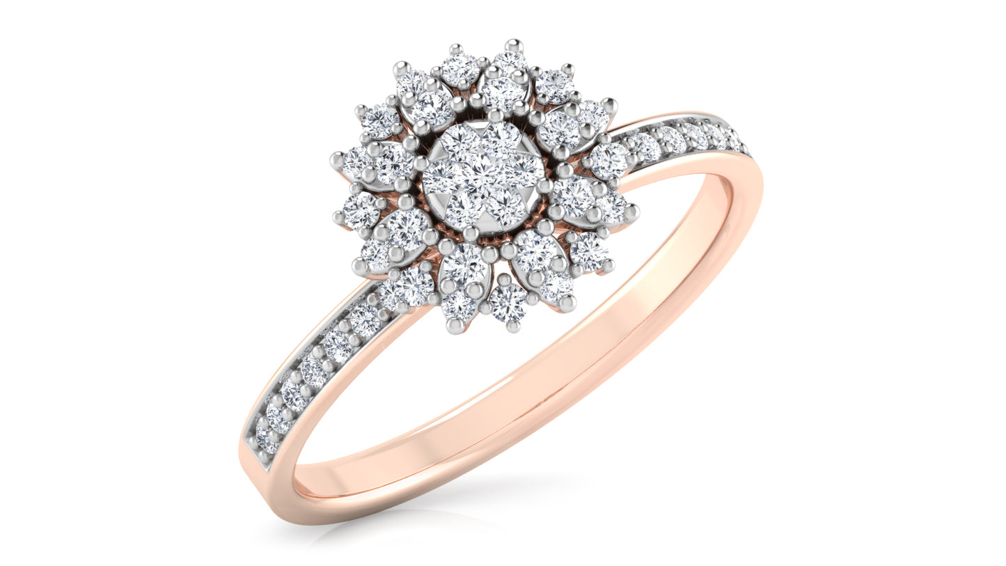 Classy Flower Diamond Ring