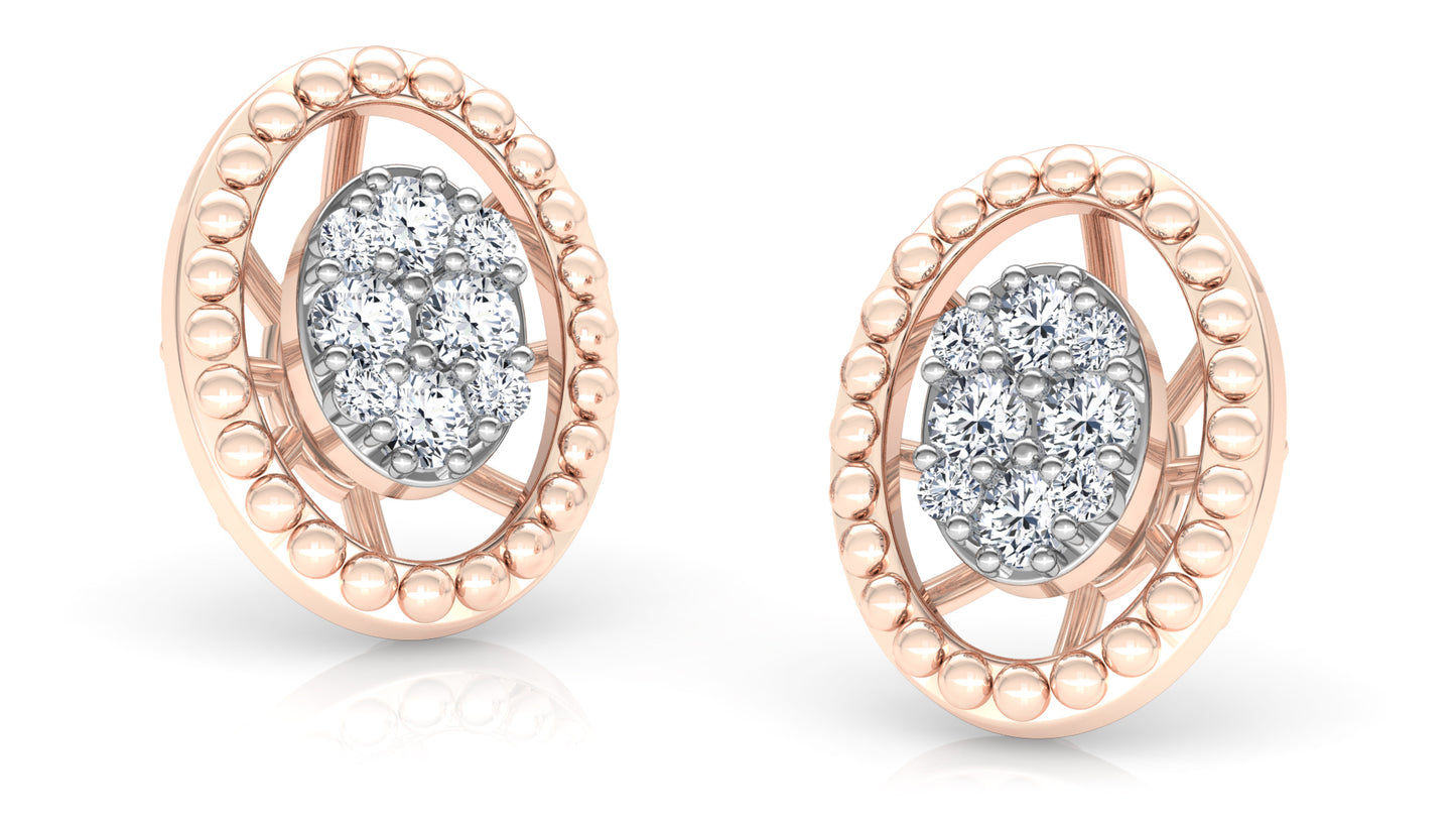 Ovaloid Beauty Diamond Earrings And Pendant Set