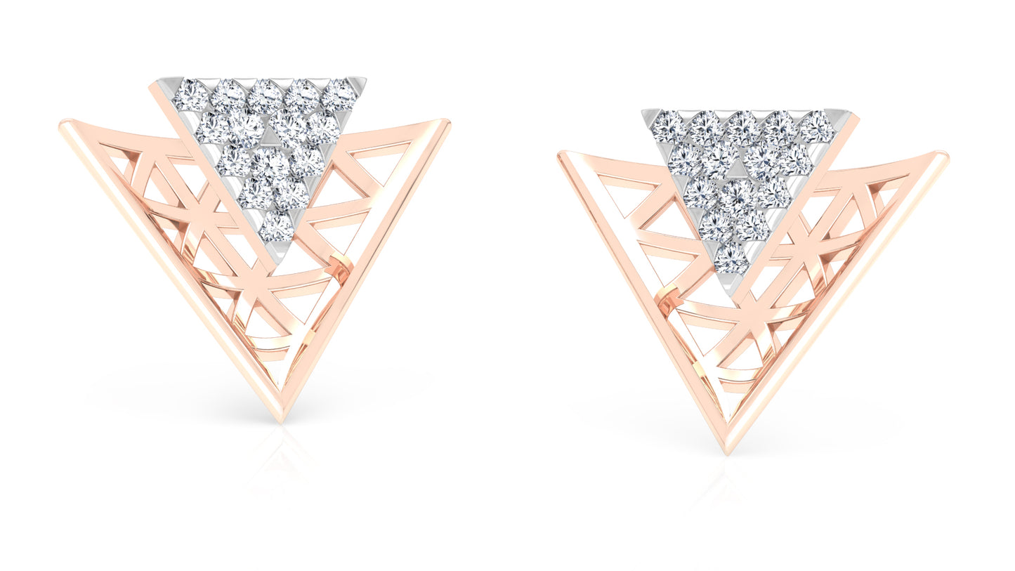 Triangle Doublet Diamond Earrings And Pendant Set