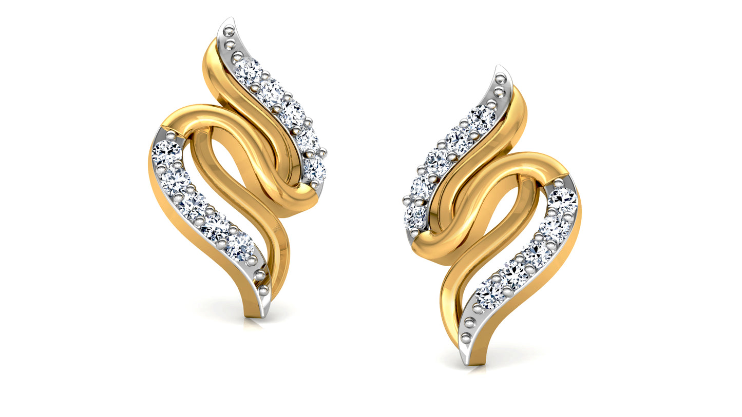 Snake Charm Diamond Earrings