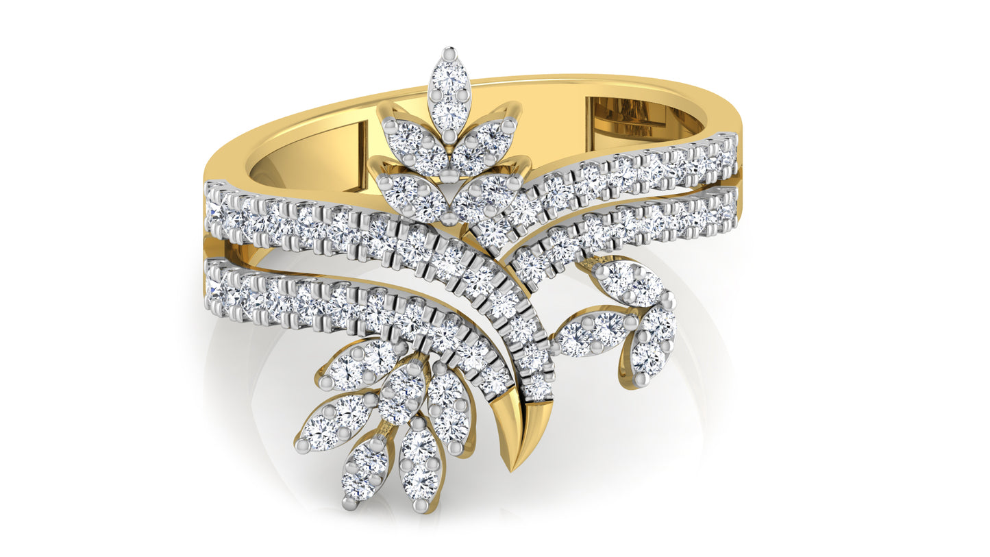 Majestic Curves Diamond Ring