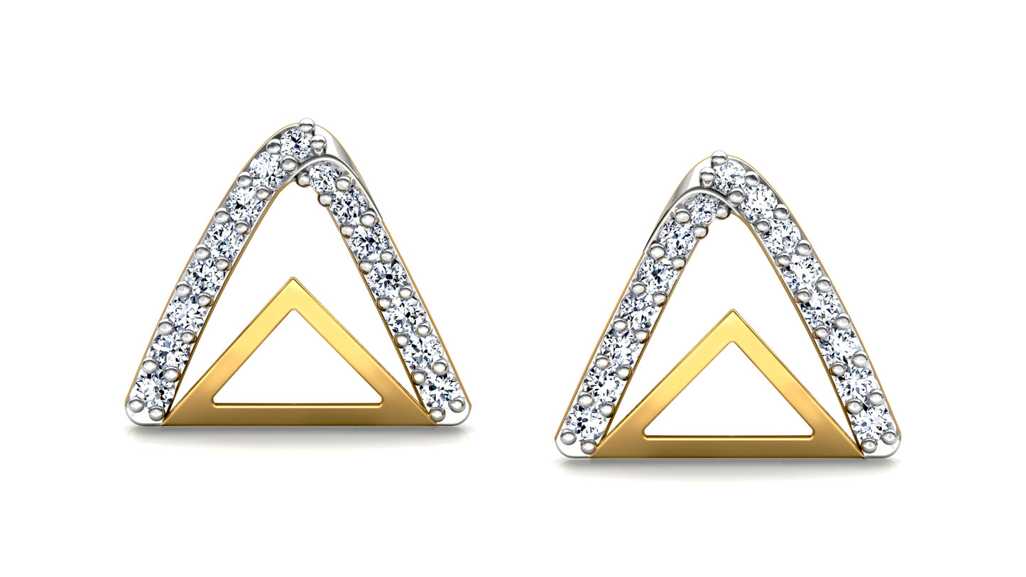 Mountain Peak Diamond Earrings