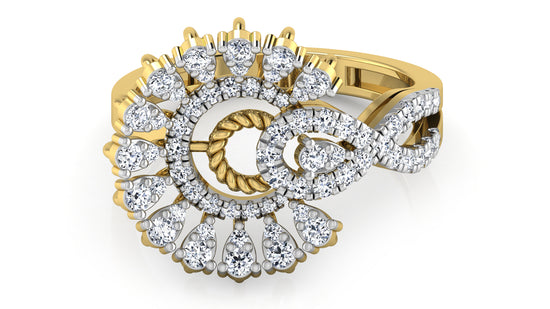 Sunflower Bloom Diamond Ring