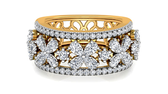 Floral Flood Diamond Ring