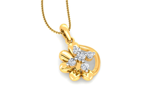 Petals Devoured Diamond Earrings And Pendant Set