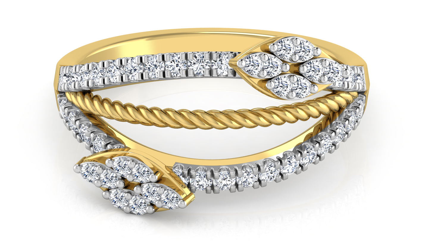 Treble Band Diamond Ring