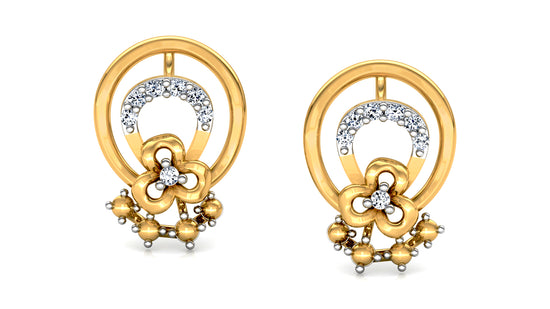 Horse Shoe Diamond Earrings