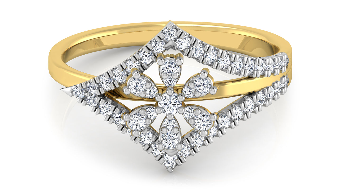 Floral Harmony Diamond Ring