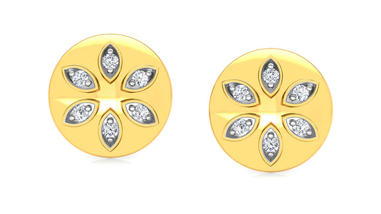 Golden Cascade Diamond Earrings And Pendant Set