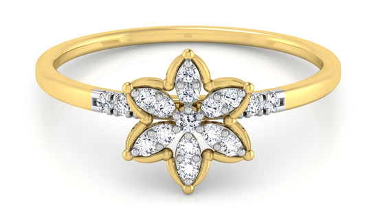 Secured Petals Diamond Ring