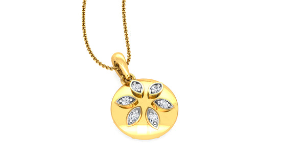 Golden Cascade Diamond Earrings And Pendant Set