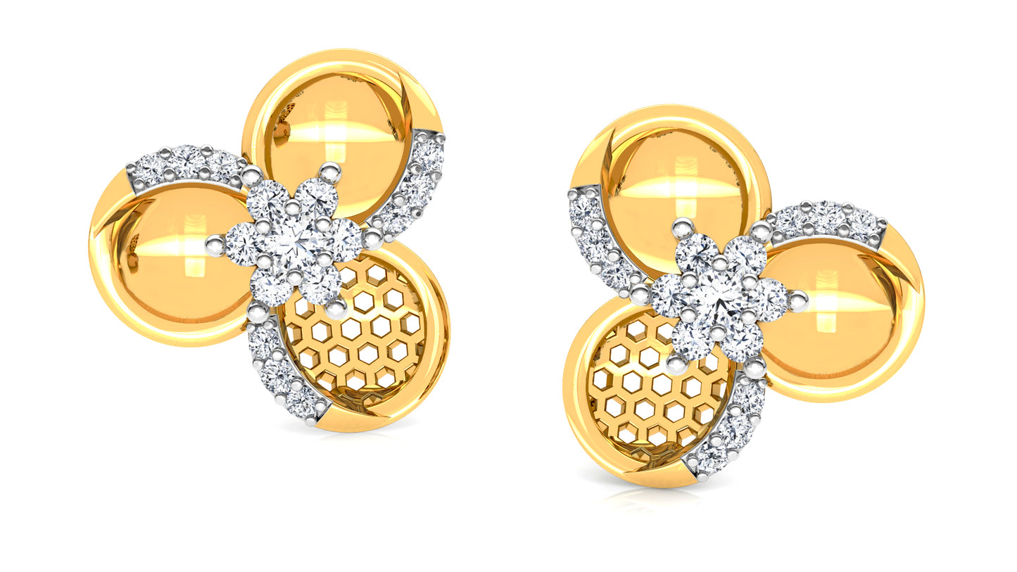 Intricate Ornaments Diamond Earrings And Pendant Set