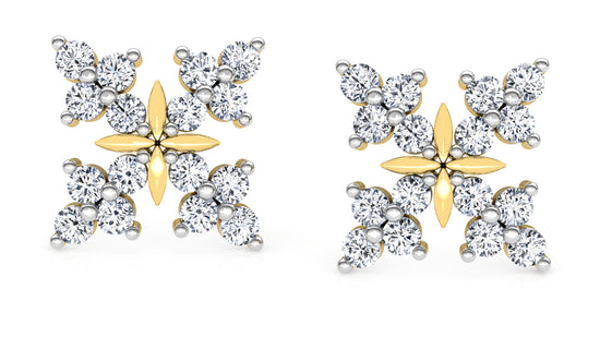 Dramatic Leaves Diamond Earrings