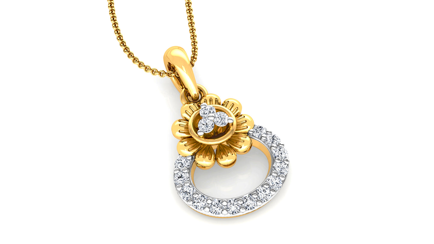 Ice Break Diamond Earrings And Pendant Set