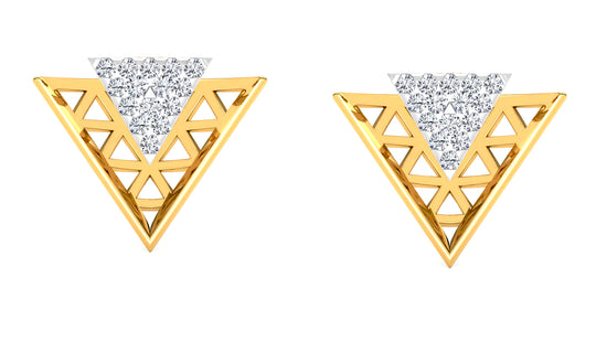 Triangle Doublet Diamond Earrings And Pendant Set