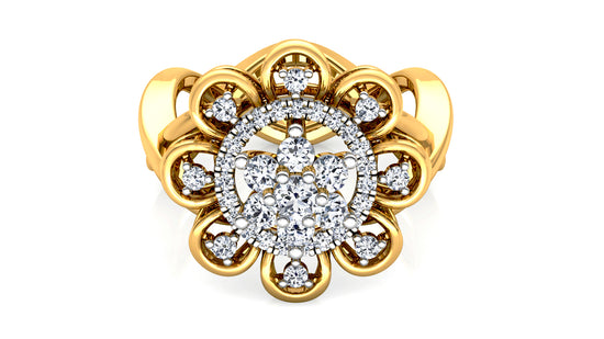 Floral Intricacy Diamond Ring