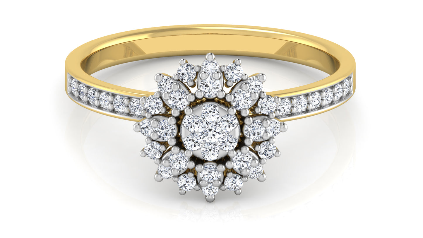 Classy Flower Diamond Ring