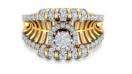 Golden Roll Diamond Ring