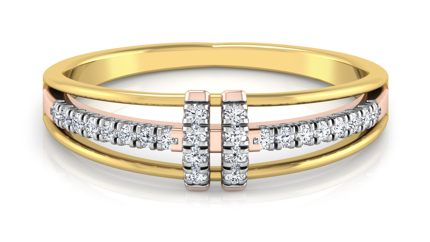 Trendy Bandy Diamond Ring