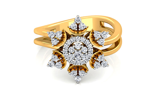 Floral Diya Diamond Ring