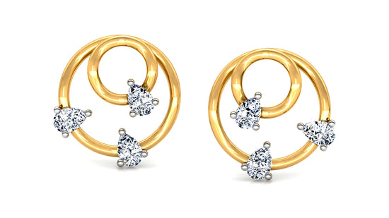 Ring n Ringlet Diamond Earrings