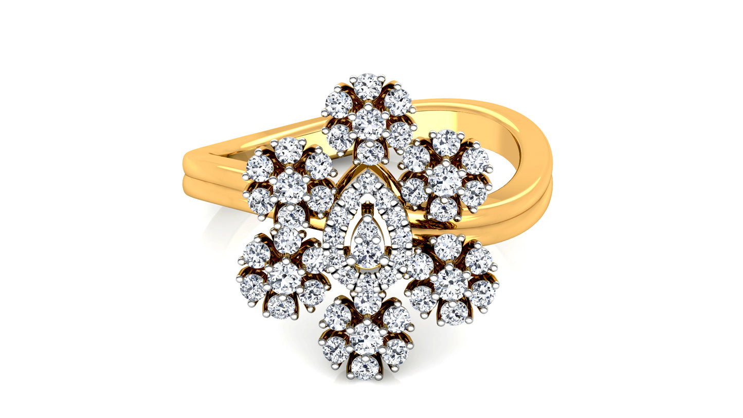 Floral Flocks Diamond Ring