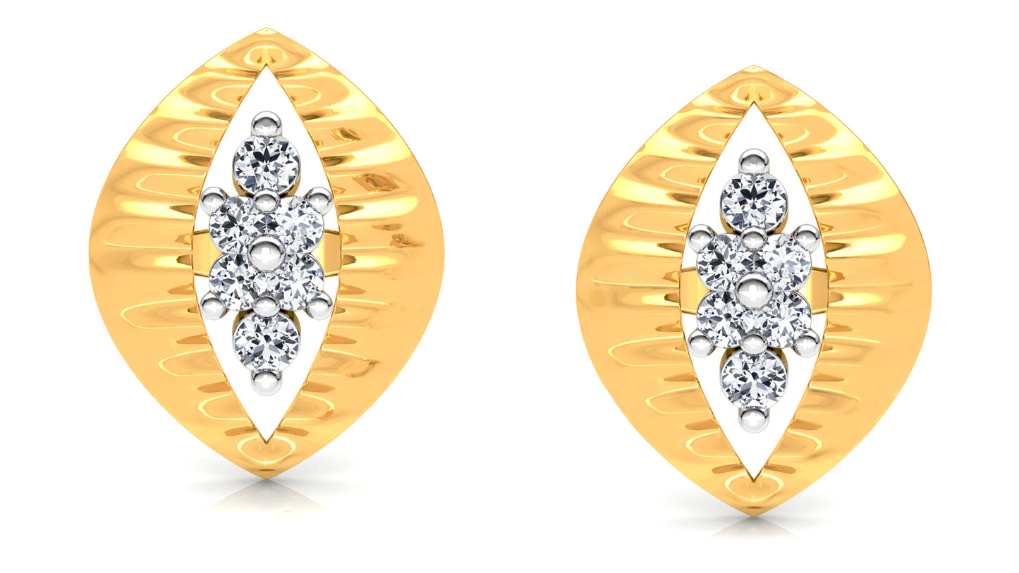 Decorative Clutch Diamond Earrings And Pendant Set