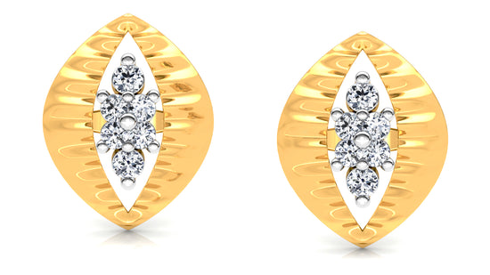 Decorative Clutch Diamond Earrings And Pendant Set