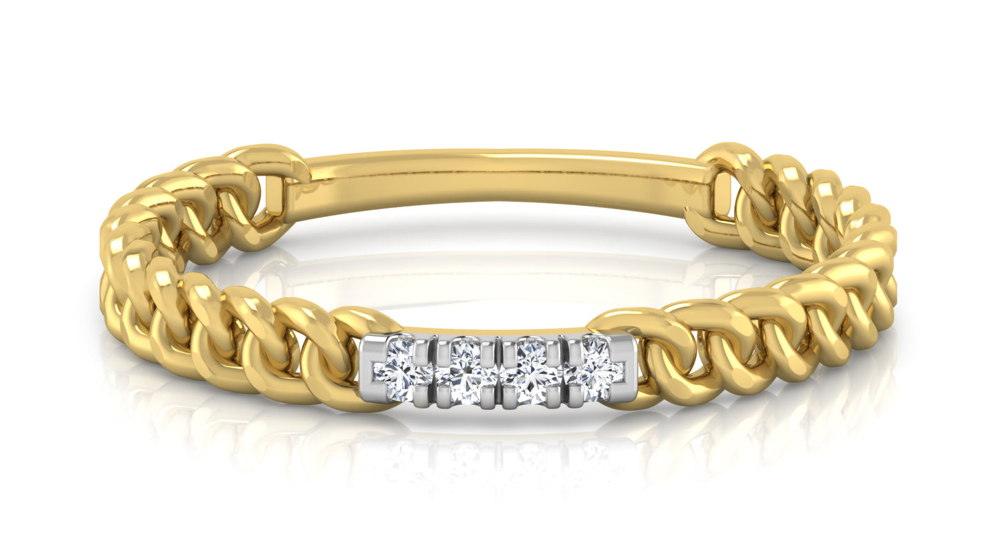 Chain Terrain Diamond Ring