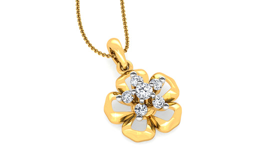 Awesome Blossom Diamond Earrings And Pendant Set