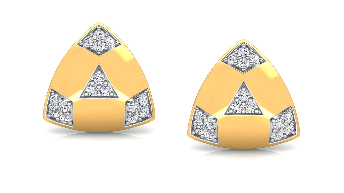 Triangle Flair Diamond Earrings And Pendant Set