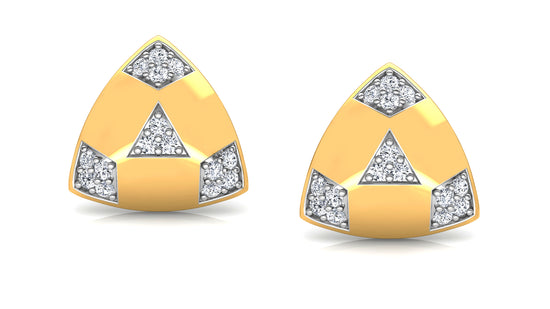 Triangle Flair Diamond Earrings And Pendant Set