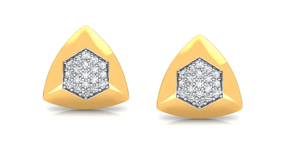 TriHex Bond Diamond Earrings And Pendant Set