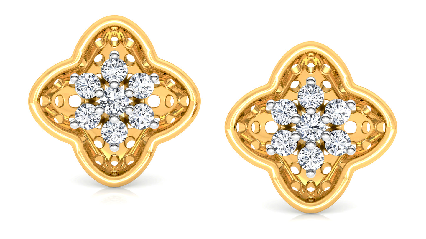 Flower Brigade Diamond Earrings And Pendant Set