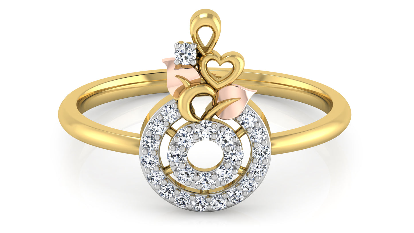 Hearty Wheel Diamond Ring