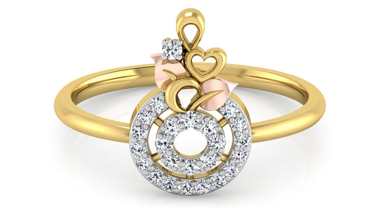 Hearty Wheel Diamond Ring