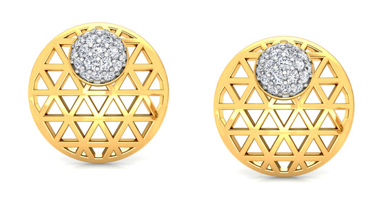 Blazing Sphere Diamond Earrings And Pendant Set