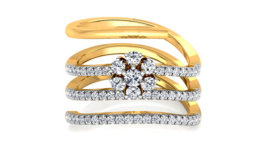 Spiral Finesse Diamond Ring