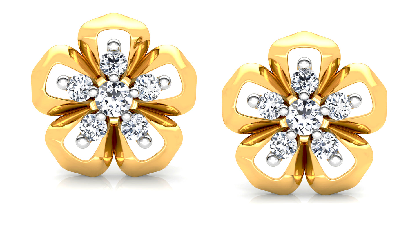 Awesome Blossom Diamond Earrings And Pendant Set