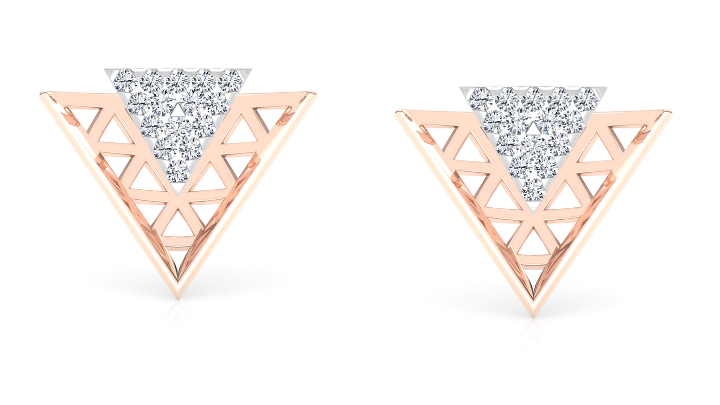 Triangle Doublet Diamond Earrings And Pendant Set