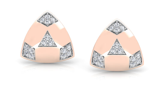 Triangle Flair Diamond Earrings And Pendant Set