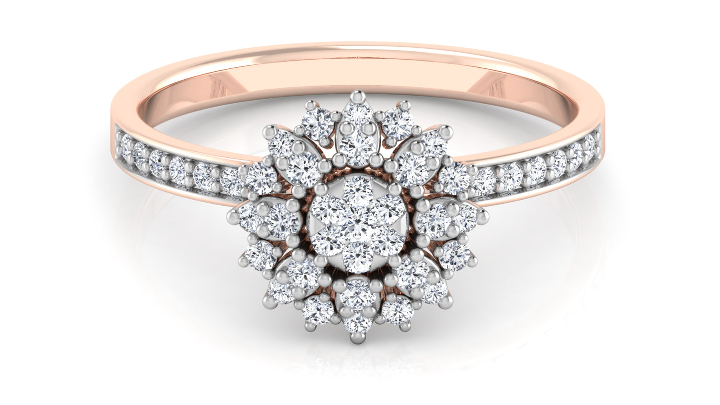 Classy Flower Diamond Ring