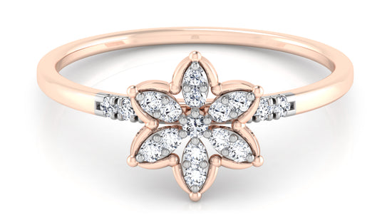 Secured Petals Diamond Ring