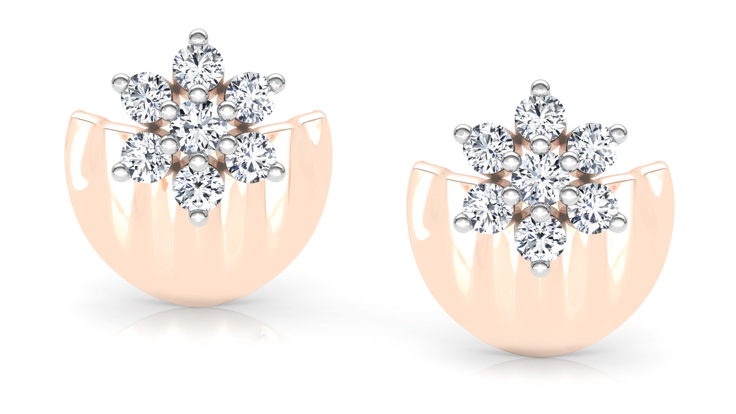 Cuppa Star Diamond Earrings And Pendant Set