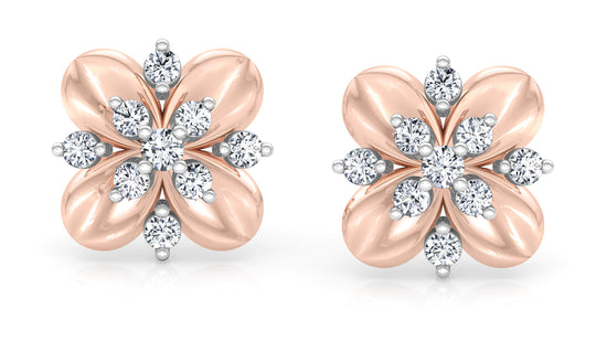 Flower Quotient Diamond Earrings And Pendant Set