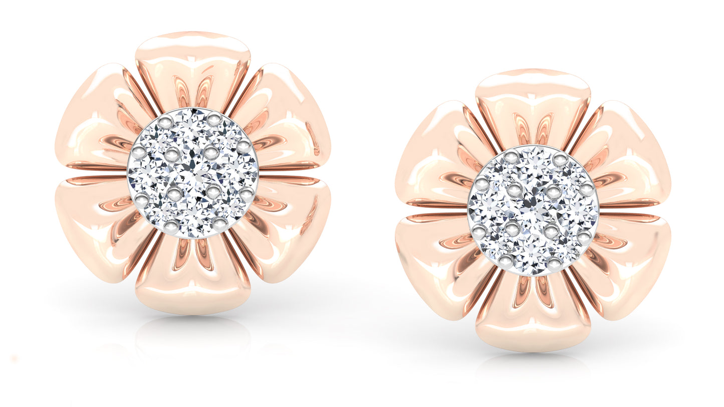 Bloom Zoom Diamond Earrings And Pendant Set