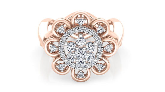 Floral Intricacy Diamond Ring