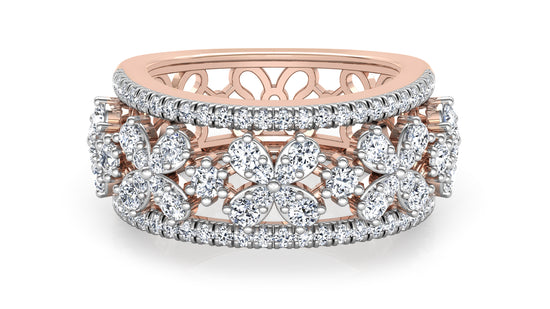 Floral Flood Diamond Ring