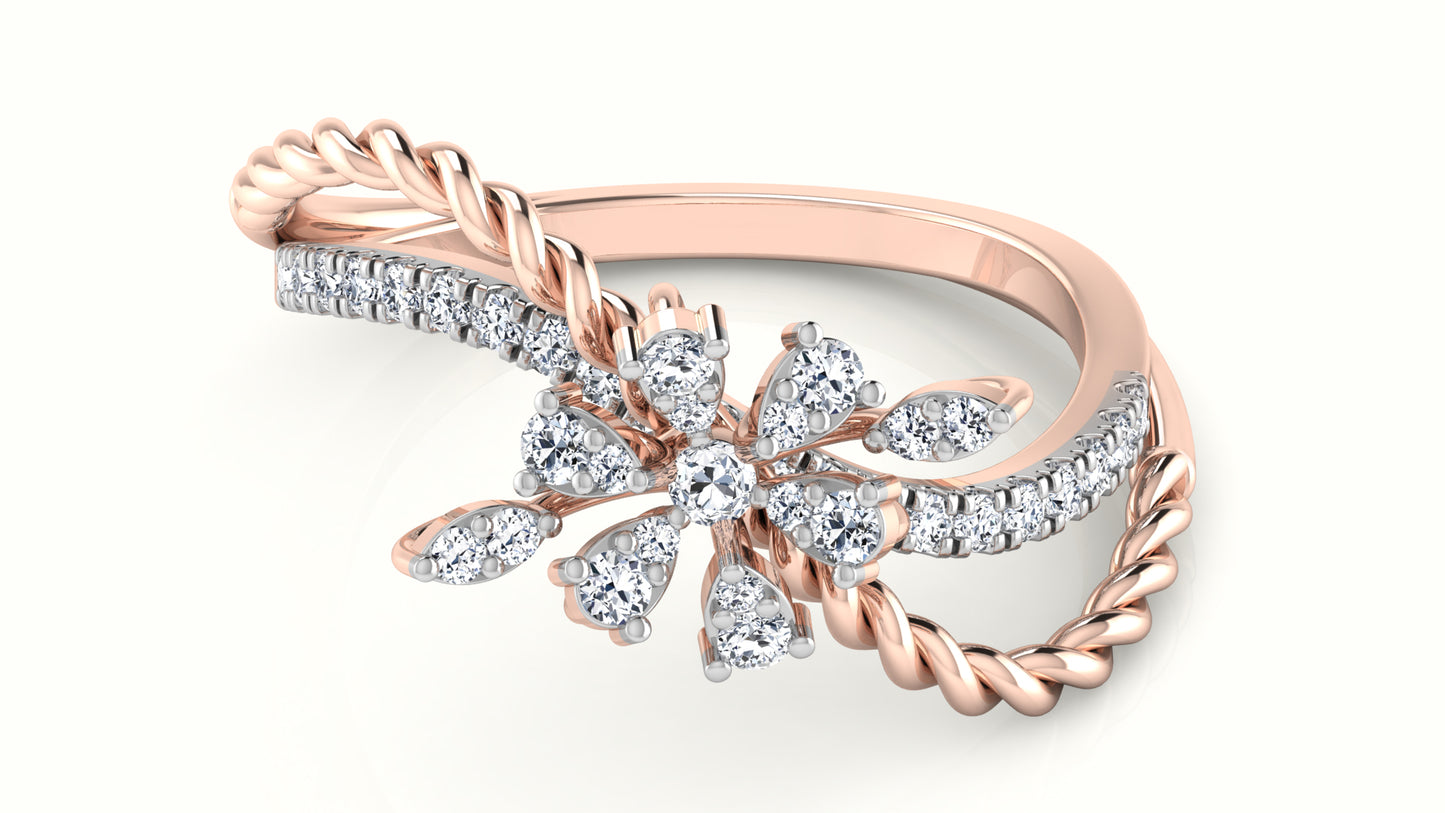 Entwined Bliss Diamond Ring