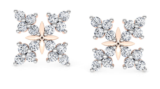 Dramatic Leaves Diamond Earrings